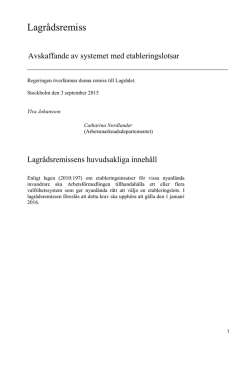 Avskaffande av systemet med etableringslotsar (pdf