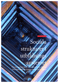 Sociala strukturer i utbildnings systemet