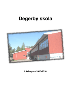 Årsplan Degerby skola 2015-2016