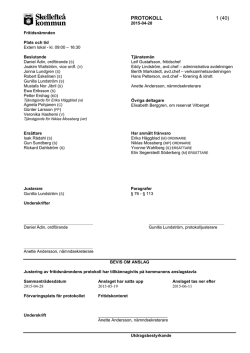PROTOKOLL 1 (40) - Skellefteå kommun