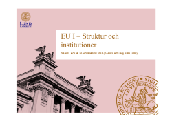 EU I – Struktur och institutioner