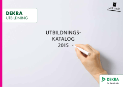Vår utbildningskatalog hittar du här