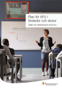 Klicka här för att öppna Plan för VFU i förskolor och skolor