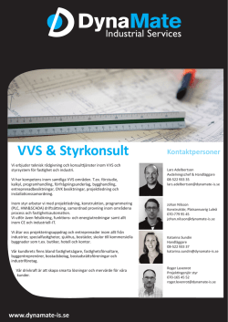 VVS & Styrkonsult - DynaMate Industrial Services AB