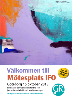 ifo_2015_inbjudan - Göteborgsregionens kommunalförbund
