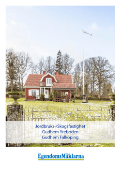 Jordbruks-/Skogsfastighet Gudhem Yreboden Gudhem Falköping