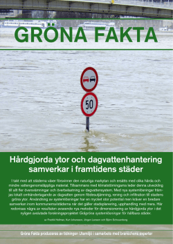 Tidningen Utemiljö nr.4 2015 Gröna Fakta