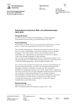 Kristinehamns kommuns Risk- och sårbarhetsanalys 2015-2018