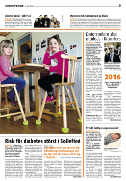 Risk för diabetes störst i Sollefteå