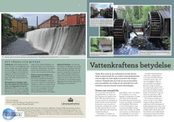 Vattenkraftens betydelse - Vårda Vattendragens Kulturarv