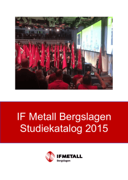 IF Metall Bergslagen Studiekatalog 2015