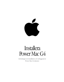 Installera Power Mac G4