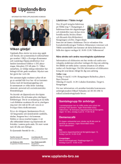 Uppslaget vecka 19 2015, informationsblad från Upplandsbro