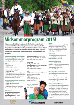 Midsommarprogram 2015!
