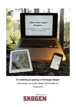 En kartläggning av skogssektorns digitala kommunikation
