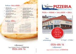 Pizzameny2014 - Buktens Pizzeria Strömstad