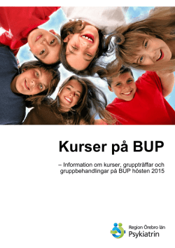 Kurser på BUP - Region Örebro län
