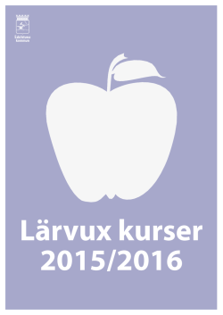 LÄRVUX kurser 2015/2016