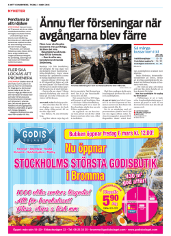 Nu öppnar STOCKHOLMS STÖRSTA GODISBUTIK i Bromma /hg