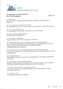 Protokoll årsmöte 2015 - Fårö Hembygdsförening