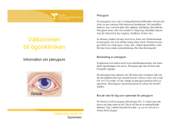 Information om pterygium