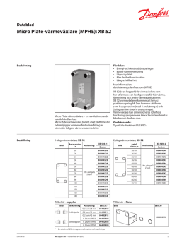 Micro Plate-värmeväxlare (MPHE): XB 52
