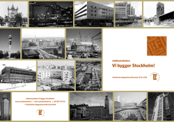 Jubileumsboken: Vi bygger Stockholm!