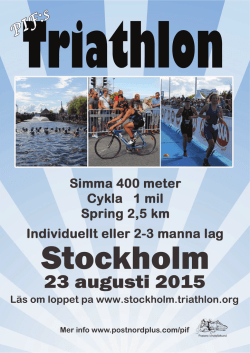 Inbjudan Triathlon 2015