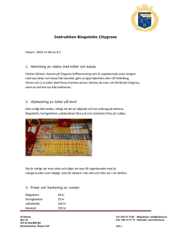Instruktion Bingolotto ciytgross 2015 ver 0.1