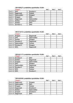 Spelschema - Badmintonsektionen