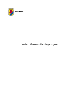 Vadsbo Museums Handlingsprogram