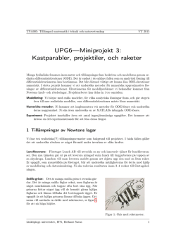 UPG6—Miniprojekt 3: Kastparabler, projektiler, och raketer