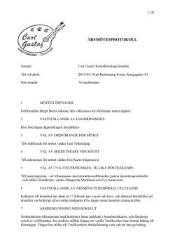 ÅRSMÖTESPROTOKOLL - Carl Gustaf Konstförening