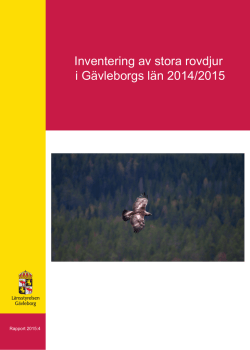 Inventering av stora rovdjur i Gävleborgs län 2014