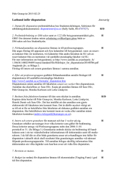 Lathund inf&ouml;r disputation - Psykologiska institutionen