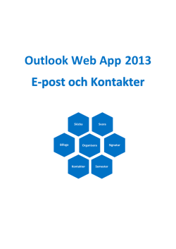 Outlook Web App 2013 e-post och kontakter
