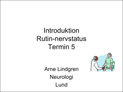 Introduktion till rutin-nervstatus T5 2015-09