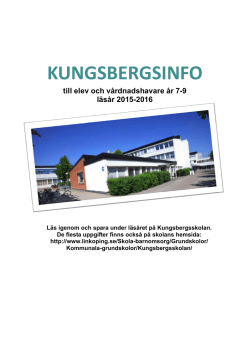 Kungsbergsinfo 2015/2016