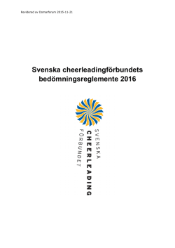 Bedömningsreglemente (BR) - Svenska Cheerleadingförbundet