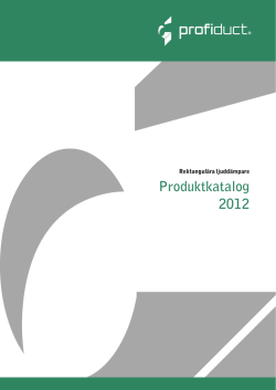 Rektangulära ljuddämpare. Katalog 2012