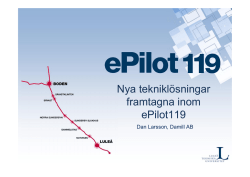 Nya tekniklösningar framtagna inom ePilot119