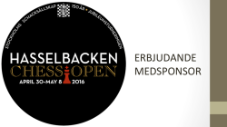 sponsorpaket - Hasselbacken Chess Open
