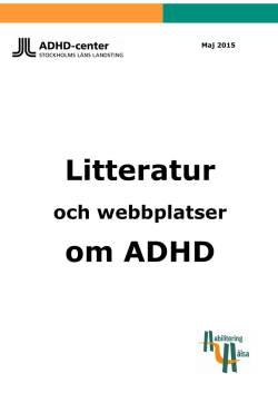 Litteraturtips - Habilitering & H&auml;lsa