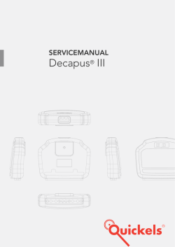 Servicemanual - Quickels® Systems AB
