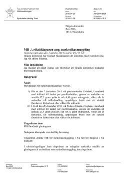 Åm 2014-8929 - Åklagarmyndigheten