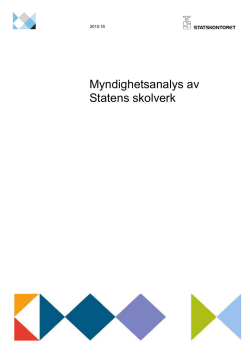 Myndighetsanalys av Statens skolverk