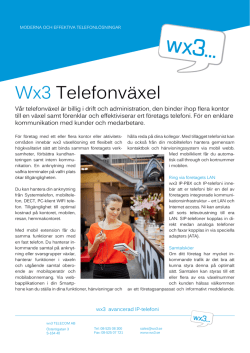 Wx3 Telefonväxel