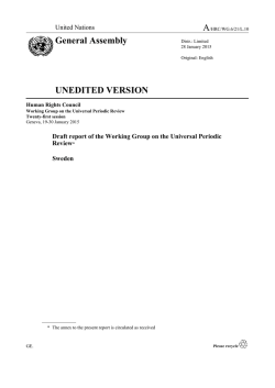 Draft report of the Working Group on the Universal Periodic Review