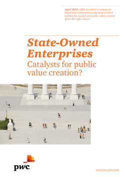State-owned enterprises: Catalysts for public value creation?