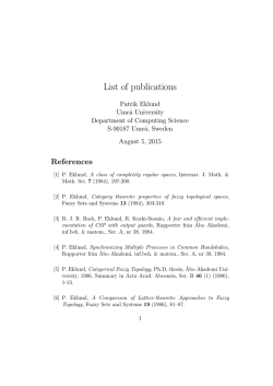 List of publications